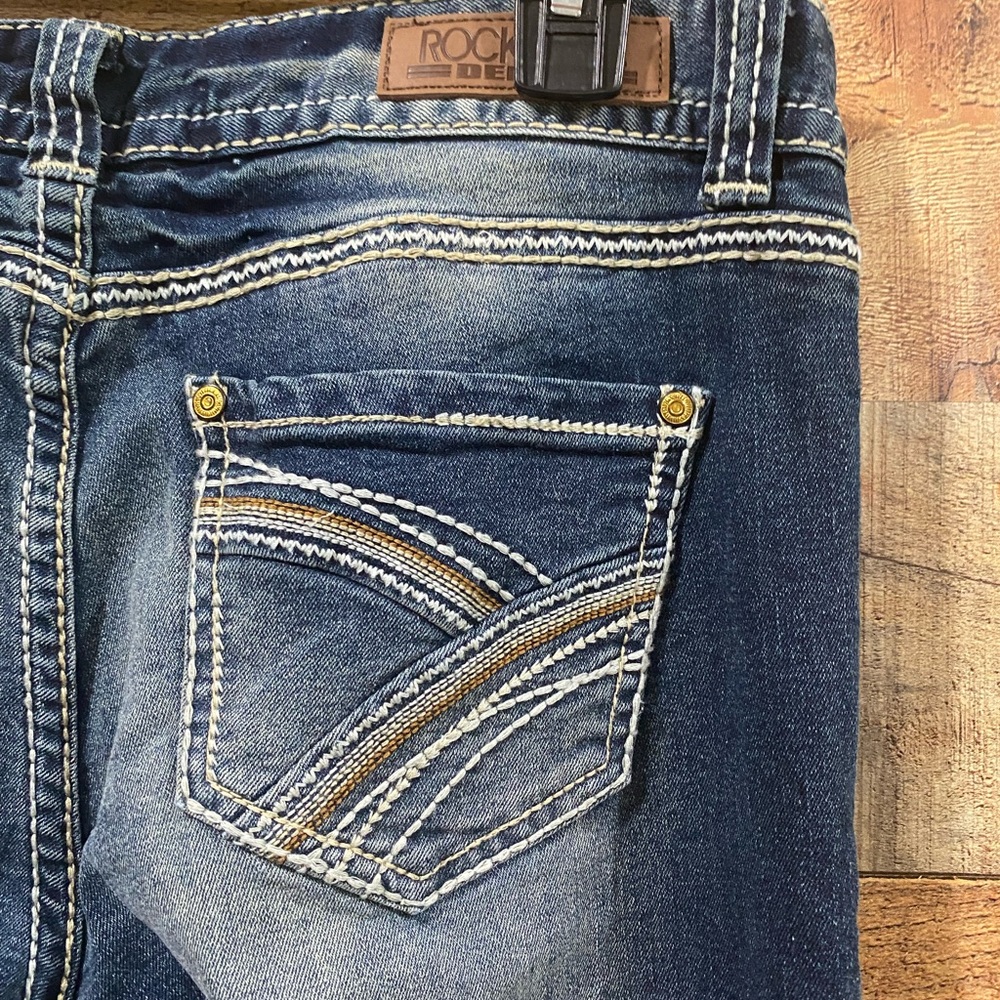 Rock & Roll Cowgirl Boyfriend Bootcut Jeans Size 27 Long - Picture 2 of 5